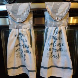 Love Starts With A Wet Nose Hanging Towel, 2